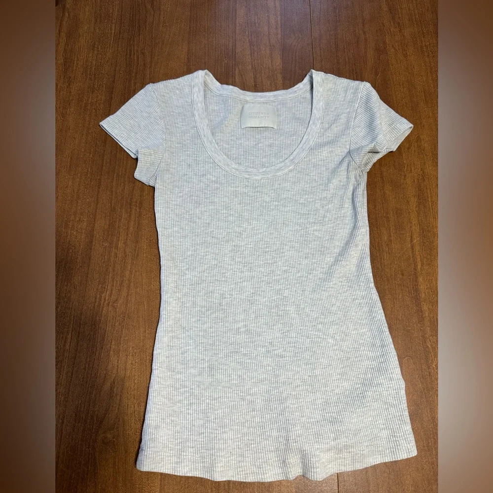 Citizens Of Humanity Lima Heather Gray Scoop Neck Tee - Picture 4 of 9